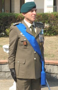 il giorno del suo insediamento alla Garibaldi lo scorso 16 settembre, con iil basco verde dei Lagnari