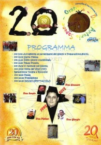 Oratorio Don Antonio Sapone, locandima festeggiamenti